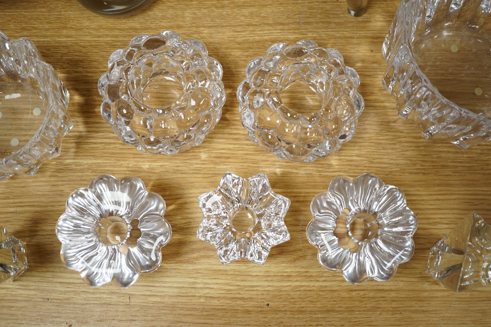 A collection of Orrefors and Waterford ‘Evolution’ glass, tallest 29cm